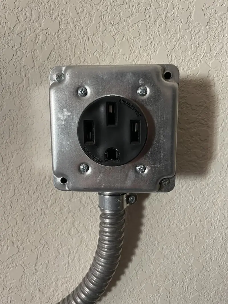 NEMA 14-50 outlet installed for Electrical Panel Upgrade in Frederick