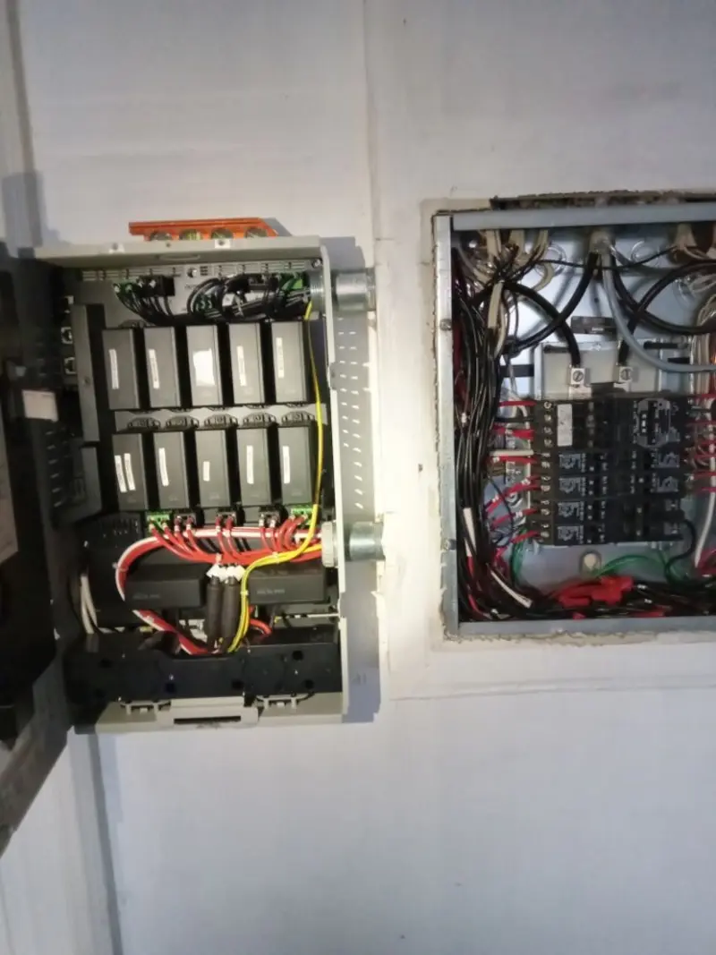 Electrical panel upgrade completed for Security Camera Wiring in Frederick